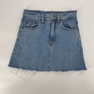 Brandy Melville Raw Hem Mini Jean Skirt Size XS (36 EU) Women’s